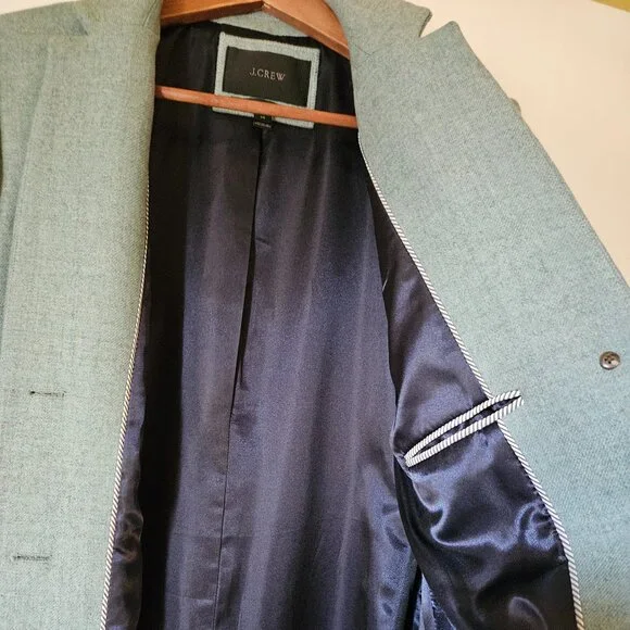 J. Crew Regent Wool Coat SZ 14 Blue - Picture 5 of 12